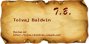 Tolvaj Baldvin névjegykártya